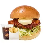 【NEW】マーラーバーガーセット(ポテトSサイズ・ドリンク付き)（チョアチキン学園店 CHOA CHICKEN GAKUEN）
