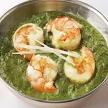 ほうれん草エビカレー Sag Prawn Curry（インドネパールレストランサパナ）