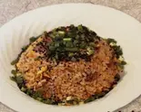 黒ゴマ牛肉炒飯(萬福菜館)
