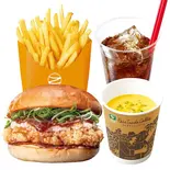 【ディナーセット】にんにく醤油おろしチキンバーガー Garlic Shoyu Oroshi Chicken Burger Dinner Set（ゼッテリア 小田急マルシェ相武台店）