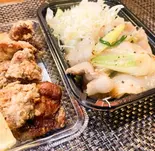 『W弁当』大満足塩スタミナ＆唐揚げ弁当（野球食堂グランドスラム）