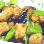 揚げ豚肉とナスの炒め(けいぐん飯店)