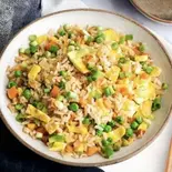 野菜チャーハン『フライライス』【VEGETABLES FRIED RICE】（インドアジアンレストラン ディーサガルマータ 【D’SAGARMATHA】）