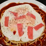 ハムエッグあんかけスパ（名古屋名物あんかけスパあんかけ亭）