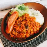 【野菜たっぷり】粗びきソーセージとキーマカレー（あーちゃんのキーマカレー）