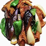 豚肉と茄子特製みそ炒め Pork and Egg Plants Stir-Fried with Special Miso Sauce（中華料理 華景園）