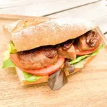 大豆ミートハンバーガーサンド Soy Meat Hamburger Sandwich（BONDI COFFEE SANDWICES KOMAZAWA）