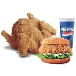A まるごと一羽のフライドチキンセット（J.CHICKEN 上野アメ横店）