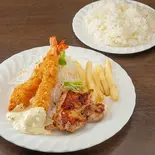 照り焼きチキン＆エビフライ（クラーク亭北12条店）