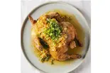 揚げ鶏の香味しょうゆだれ(半羽) Whole Fried Chicken flavored with soy sause（タイガー餃子軒 広尾）