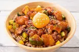 21.ホタテとタコの韓国風ユッケポキ（十五穀米のヘルシーポキ丼の店 Poke Poke 天下茶屋店）