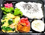 豚とほうれん草のポパイ炒め弁当(餃子工房ちびすけ 梅田総本店)