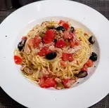 ツナとトマトの冷製パスタ（ハローパスタ）