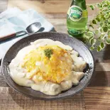 トリュフ香るキノコいっぱいクリームソースオムライス（ふわとろオムライス フレッシュエッグス 京急鶴見店）
