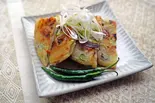 激辛！青唐辛子とエビのチヂミ（あったかクッパとチヂミのお店『のこのこ』）