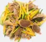砂肝とキュリー辛口和え(中華料理 三喜)