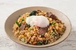 【納豆】温玉台湾炒飯 Taiwanese Fried Rice with Fermented Beans ＆ Soft-Boiled Egg（台湾牛肉炒飯 新宿店 Taiwan Beef Fried Rice）