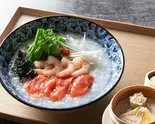 海老とスモークサーモンのお粥 点心セット  Porridge with shrimp and smoked salmon Dim sum set（おかゆ専門店 | 台湾粥食堂 巣鴨店）