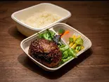 肉感溢れる和牛100%ハンバーグ弁当【200g】ご飯大盛り無料！（焼肉BAKUFU 春吉店）