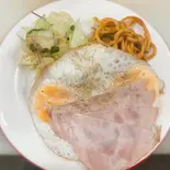 ハムエッグ定食（喫茶＆グリル 彩）