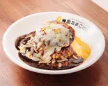 ハヤシ&炙りチーズハンバーグオム Hashed Beef Sauce & Grilled Cheese Hamburger Omelet Rice(ふわとろオムライスの店 五反田たまごけん GOTANDA TAMAGOKEN)
