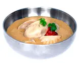 Veg Momo with Soup ベジモモ (スープ入り)（KATHMANDU Vyanjan）