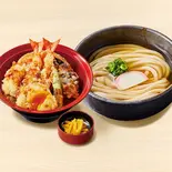 【満腹久セット】かけうどん・上月見天丼（久兵衛屋 みずほ台店）