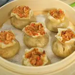 蒸しエビ餃子(6個)(中華料理 姉妹)