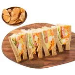 【ベジタリアン向け】マッシュポテトと有機キャロットのサンドイッチ Mashed potato and organic carrot sandwich（Hamburger ＆ Sandwich base）