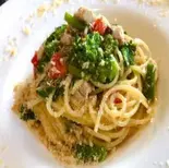 三崎漁港直送白身魚と旬野菜のパスタ（本格イタリアン TRATTORIA AL MOMENTO）
