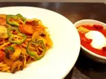 ナポアラ(ナポリタン&アラビアータソース)(たまご揚げサンドのお店)