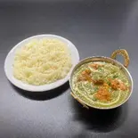 ほうれん草マトンカレー・ライス/Sag Mutton Curry・Rice(インドネパールレストランラリグラス)