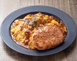チキンデミオムライス&ハンバーグ Demi-Glace Chicken Omelette Rice with Hamburg Steak(チキンライス大和屋)