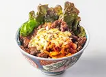 牛カルビキムチチーズ丼(ゴツ盛り牛カルビ丼 重兵衛 十三店)