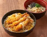 海老とじ丼とミニうどん(冷)（丼とミニうどんのぶん福）