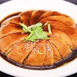 角煮スライスと東北漬け白菜炒め（聚楽飯店）