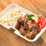 【玄米 / 鶏もも肉】オリジナルローストチキンの玄米セット Original Roast Chicken Brown Rice Set（玄米キッチン 八ヶ月）