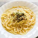 アサリのスープパスタ（SNOW BLUE BASE）