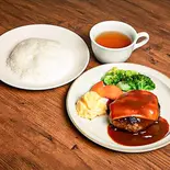 【ライス・スープ付】チーズ和牛仕様ハンバーグ(160グラム)（Grill＆bar Areva(ミート高橋)）