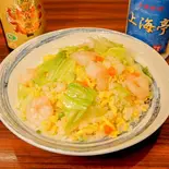 エビレタスチャーハン Shrimp and Lettuce Fried Rice（上海亭 梅島店）
