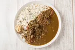 牛すじヤドカリー(辛口)+ゆで卵のピクルス（本格スパイスカレー ヤドカリー 谷町コーラ店）