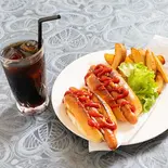 ツインホットドッグ＆ポテト＆コーヒーセット（Be-yan）