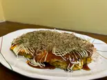 お好み焼き玉子のせ（月庵）