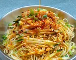 鶏肉の千切冷やし 中華麺/四川凉面（楽山楽・甘皮鴨専門店）