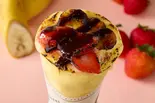 バナナ&いちごの誘惑チョコブリュレ Banana & Strawberry Temptation Chocolate Brulee(至福の贅沢「恋するクレープ」 亀有店)