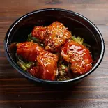 ヤンニョムチキン丼 スープ付き！（プンキッチン鶴橋店）