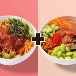 【シェアセット】クラシックチリポキ＆コチュジャンポキまぐろセット(Classic Chili  Poke ＆ Gochujang Poke Tuna Set)（LAスタイル ポキボウル専門店 SCALES(スケール)中目黒 なんば店）