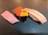 贅沢3点盛り合わせ（廻らない寿司 北陸がっぱ）