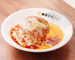 トマト＆炙りチーズハンバーグオム Tomato Sauce ＆ Grilled Cheese Hamburger Omelet Rice（ふわとろオムライスの店 名古屋たまごけん NAGOYATAMAGOKEN）