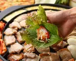 チーズサンギョプサルセット(2人前)(韓国料理 トンマッコル 上野店)